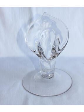Cambridge Vintage Jack In the Pulpit Calla Lily Clear Art Deco Candle Holder